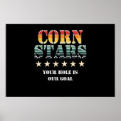 Maan Sterren Grappige Heren Cornhole Team Accessoi Poster (Voorkant)
