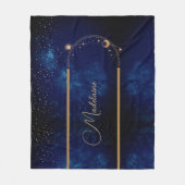 Maan Sterren Hemel Avond Fleece Deken (Voorkant)