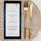 Maan Sterren Hemel Moderne Elegante Trouw Programmakaart