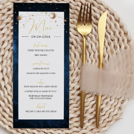 Maan Sterren Hemel Moderne Elegante Trouw  Programmakaart