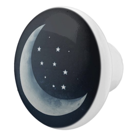 Maan Sterren Hemels Nachtelijke Lucht Keramische Knop (Rechts)