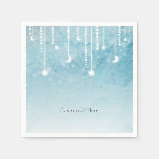 Maan & Sterren Hemelse Baby Shower Feest Servetten (Voorkant)