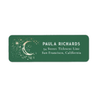 Maan Sterren Hemelse Mystieke Nacht Sky Green