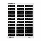 Maan Sterren Hemelse Mystieke Zwarte Nacht Hemel Etiket (Full Sheet)