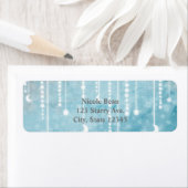 Maan & Sterren Hemelse Uitnodiging Adresetiketten Etiket (Insitu)