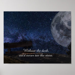 Maan & sterren inspirerende quote poster