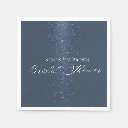 Maan Sterren & Kerstverlichting Bruidsdouche Servet (Voorkant)