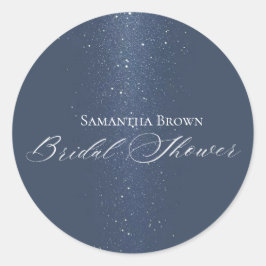 Maan Sterren & Kerstverlichting Bruidsfeestje Ronde Sticker