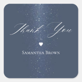 Maan Sterren & Kerstverlichting Bruidsfeestje Vierkante Sticker