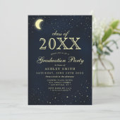 Maan Sterren Klasse Afstuderen Kaart (Staand voorkant)