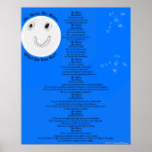 Maan Sterren Leuk Kinderrijm Groot Poster (Voorkant)