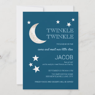Maan Sterren Marineblauw Twinkle Little Star Sip S