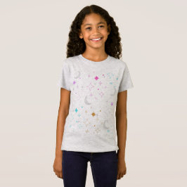 Maan & Sterren Minimalistische Lavendel T-shirt
