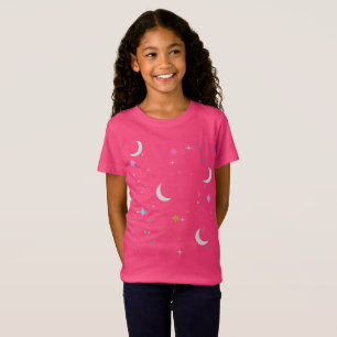 Maan & Sterren Minimalistische tienermeisjes T-shirt