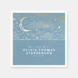 Maan Sterren Nacht Sky Mystiek Romantisch Servet