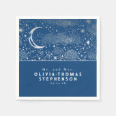 Maan Sterren Nacht Sky Mystiek Romantisch Servet (Voorkant)