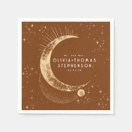 Maan Sterren Nachtlucht Mystieke Romantische Serve Servet