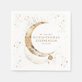 Maan Sterren Nachtlucht Mystieke Romantische Serve Servet