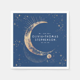 Maan Sterren Nachtlucht Mystieke Romantische Serve Servet