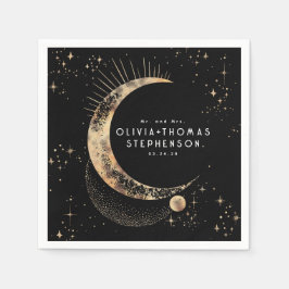 Maan Sterren Nachtlucht Mystieke Romantische Serve Servet