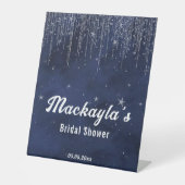 Maan Sterren & Snaar Lichtjes Bruidsfeest Reclamebord Met Voetstuk (Voorkant)