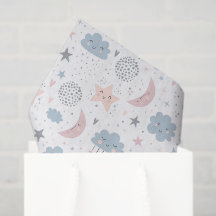 Maan Sterren Wolken Decoupage Papier, Hemels