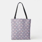 Maan Sterren Wolken Waterverf Pastels Tote Bag (Achterkant)