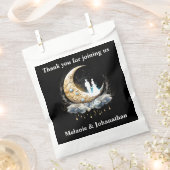 Maan sterrenhemel hemels halve maan paar bedankzakje (Geknipt)