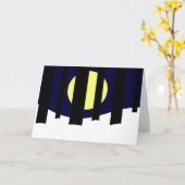 Maan stijgt in de buurt van bos in de winter: Blan Kaart (Gele Bloem)