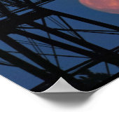 Maan stijgt onder loopbrug poster (Hoek)