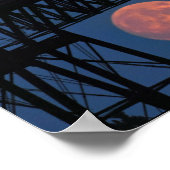 Maan stijgt onder loopbrug poster (Hoek)