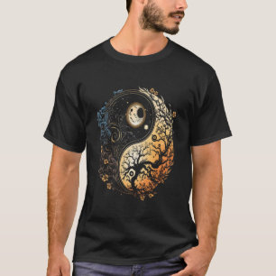 Maan Sun Yin Yang Dag en Nacht T-shirt