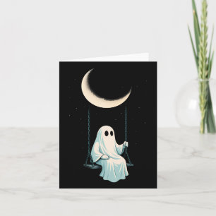 Maan Swing Geest Shirt Spookachtig Schattig Nacht Kaart