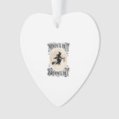 Maan Uit Bezem Uit Heks Halloween Ornament (voorkant)