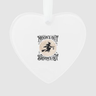 Maan Uit Bezem Uit Heks Halloween Ornament