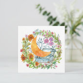 Maan uit de doos feestdagenkaart (Staand voorkant)