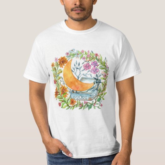 Maan uit de doos t-shirt (Voorkant)