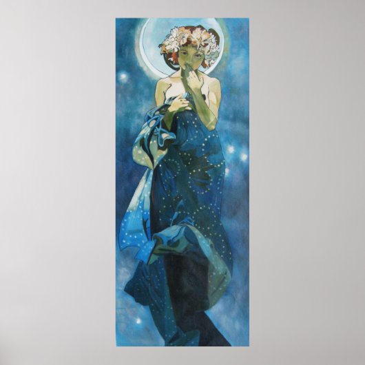 Maan van Alphonse Mucha Poster (Voorkant)