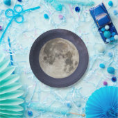 Maan van de aarde papieren bordje (Feest)