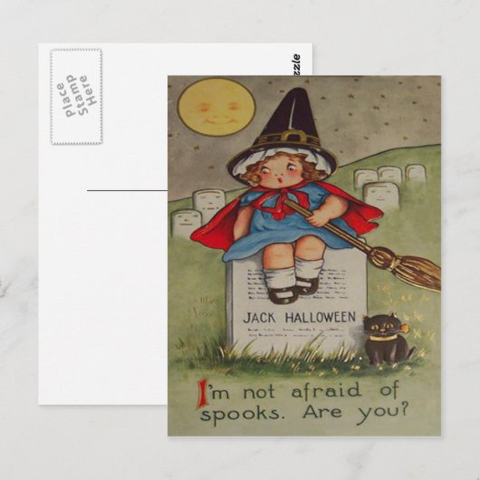 Maan van de Kat van de Grafsteen van de Briefkaart (Voorkant / Achterkant)