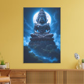 Maan van de Stille Beschermer Canvas Afdruk (Insitu (Woonkamer))