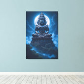 Maan van de Stille Beschermer Canvas Afdruk (Insitu (Houten vloer))