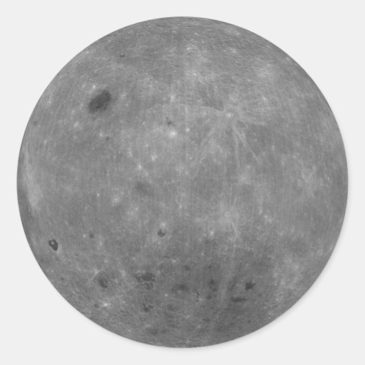 Maan Ver Zijkant Maanverkenning Orbiter kaart Ronde Sticker (Voorkant)