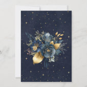 Maan verloop aankondiging kaart met bloemen (Achterkant)
