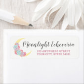 Maan & Vetplanten Pastel Boho Chic Retouradres Etiket (Insitu)