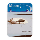Maan - vintage Sci-fi-reisposter Magneet (Verticaal)