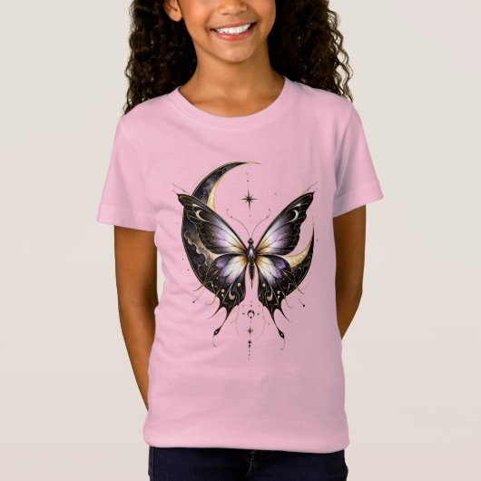 Maan Vlinder Kids T-Shirt (Voorkant)