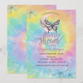 Maan Vlinders Tie Dye Baby Shower Kaart (Voorkant / Achterkant)