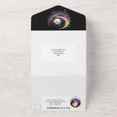 Maan volle maan hemelse constellatie nachtster all in one uitnodiging (Buitenkant)