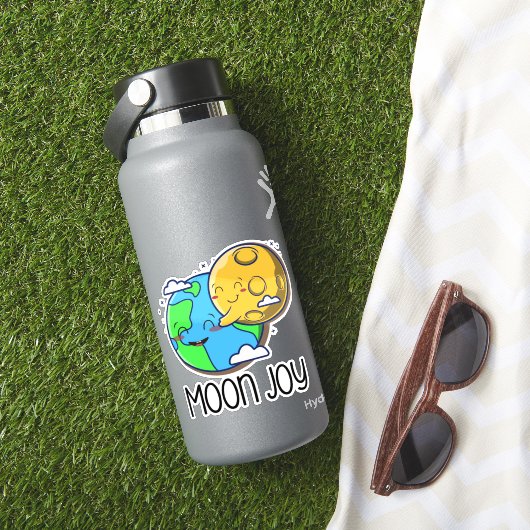 Maan Vreugde Schattige Aarde en Maan Knuffel Sticker (HydroFlask Insitu)